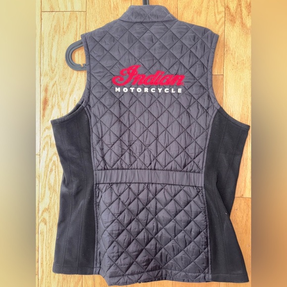 Indian Motorcycle Women’s Quilted Black Best Size Large New - Picture 4 of 4